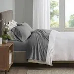 Sleep Philosophy Smart Cool Microfiber Queen Sheet Set in Grey - Olliix SHET20-962