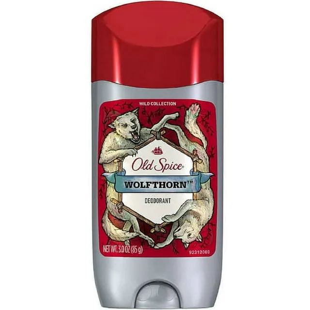 Old Spice Wild Collection Wolfthorn Scent Men's Invisible Solid Antiperspirant Deodorant 2.6 Ounce (Pack of 4)