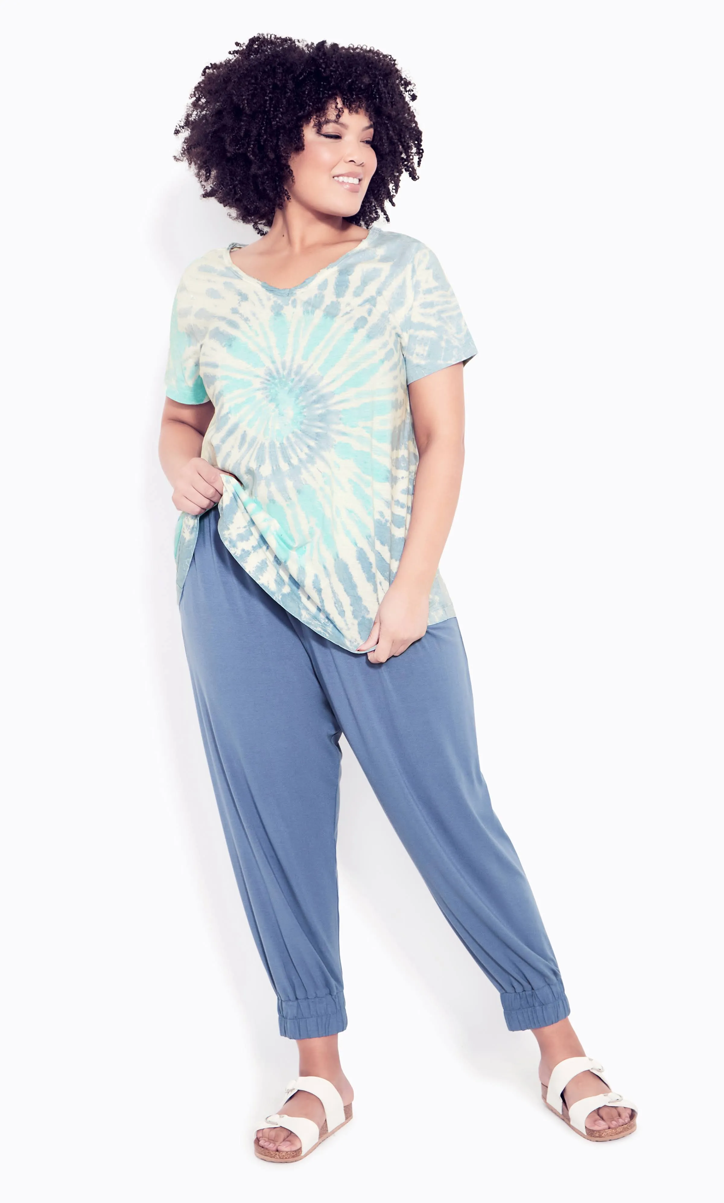 Zim and Zoe Women's Plus Size Top Miya Tie Dye