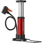 HOPOPRO Mini Bike Pump Portable Bike Floor Pump Bicycle Tire Pump Hand Foot Activated Bike Pump with Presta Schrader Dunlop Valves Extra Valve and Gas Needle for Road Bike Mountain Bike Balls