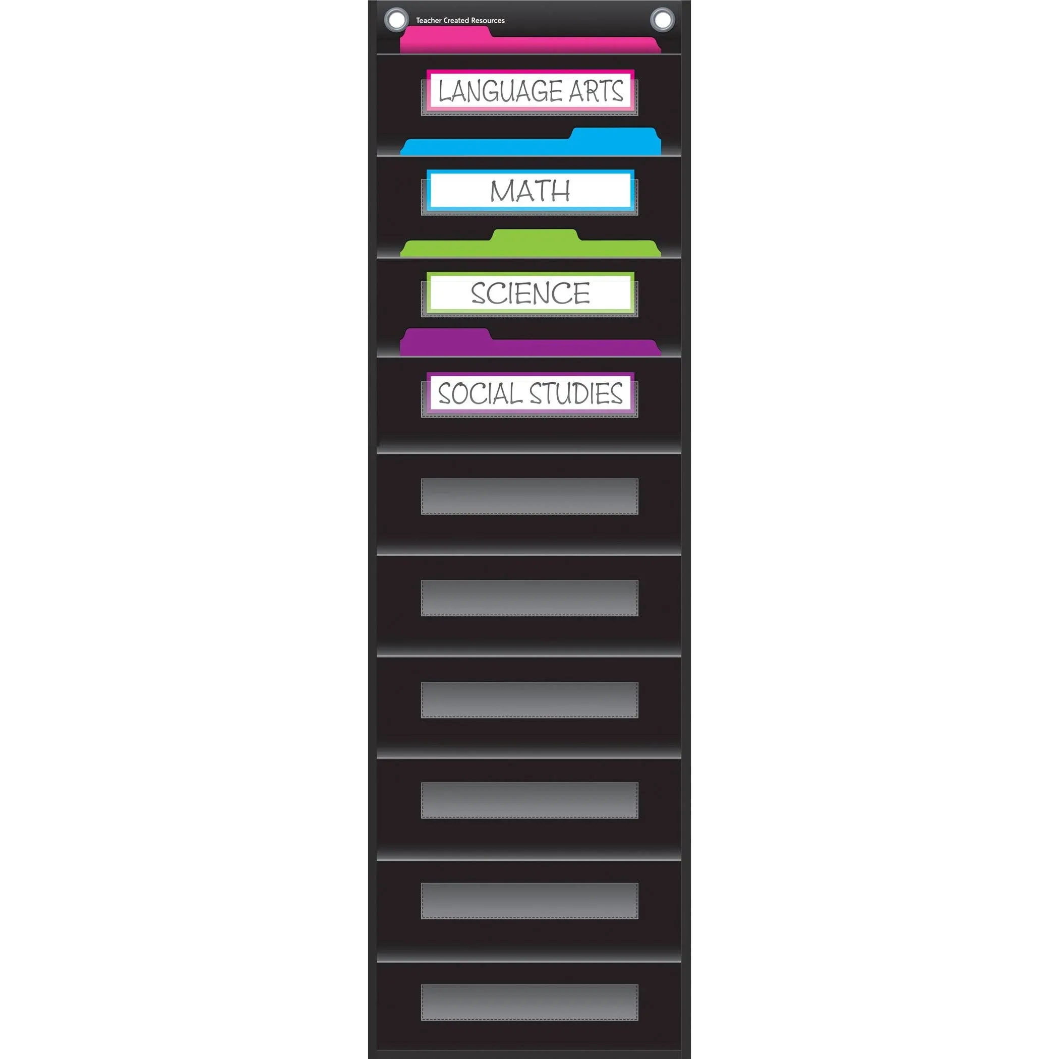 Teacher Created Resources File Storage Pocket Chart Black