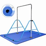 Safly Fun Expandable Gymnastics Bar for Kids - Height Adjustable Junior Training