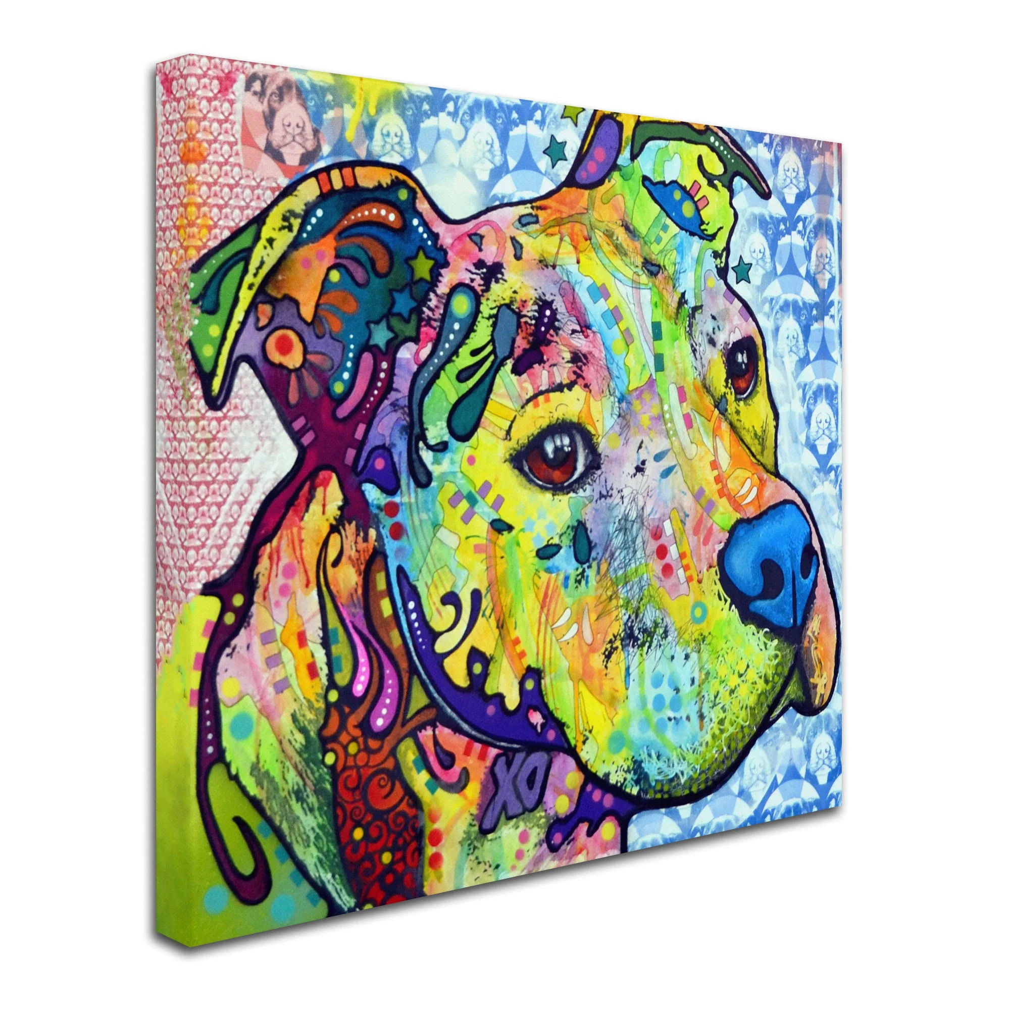 Trademark Fine Art "Thoughtful Pitbull III" Canvas Art by Dean Russo