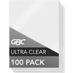 GBC Laminating Sheets / Pouches, HeatSeal Ultra Clear, Menu Size, 11-1/2"x17-1/2", 3 Mil, 100 Pack (3200415)