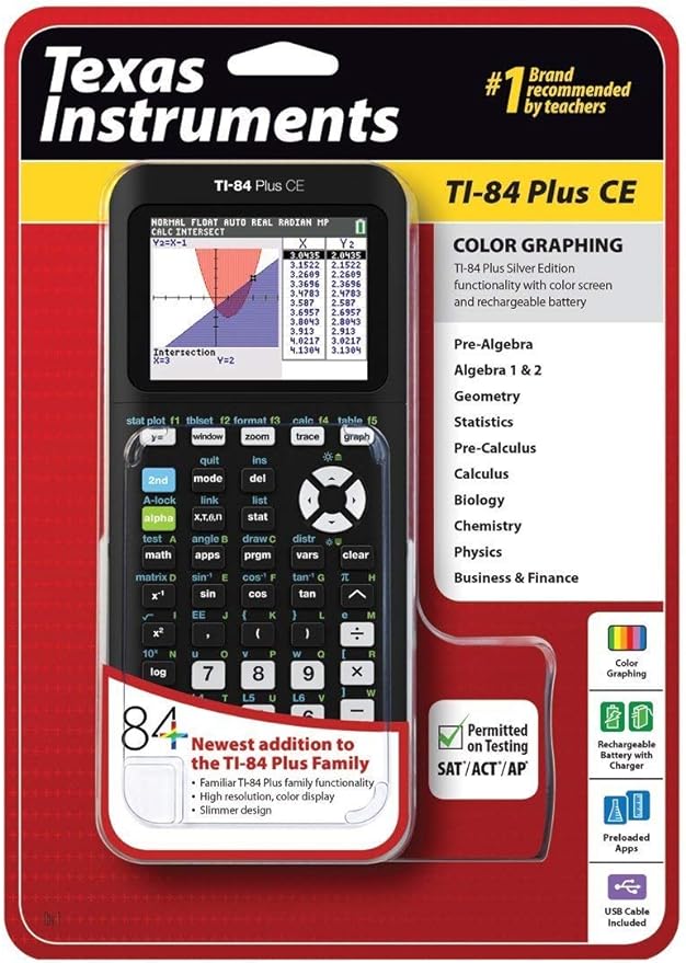 Texas Instruments TI-84 Plus CE Graphing Calculator