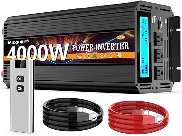 JARXIOKE 4000 Watt Power Inverter 12V DC to 110V 120V Converter for Family RV 