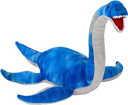 Plesiosaurus Plush Toy, Dinosaur Stuffed Animal Throw Plushie Pillow Doll, Soft Blue Fluffy Friend Hugging Cushion - Present for Every Age & Occasion