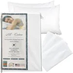 National Allergy Premium 100% Cotton Zippered Pillow Protector