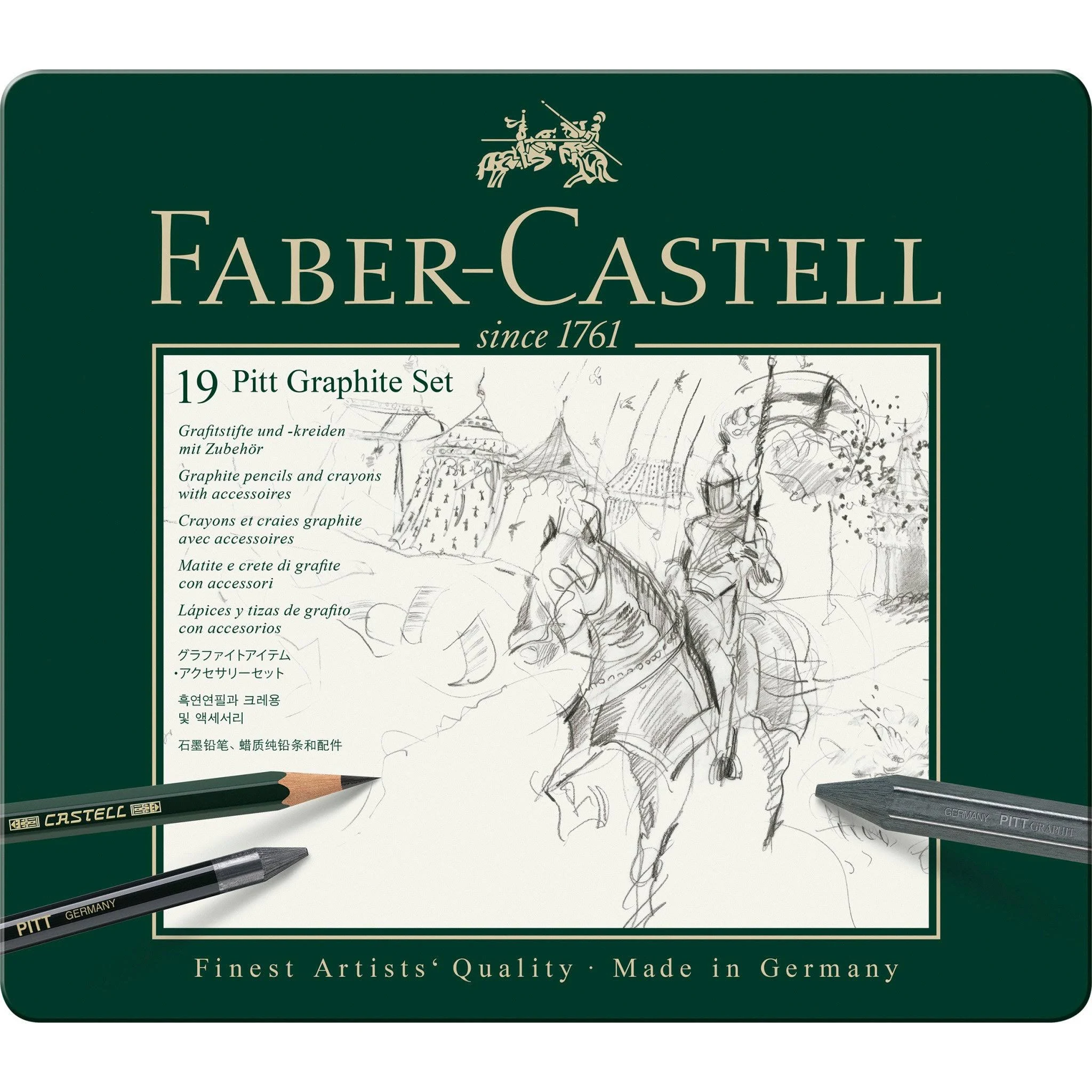 Faber-Castel 19 Piece Pitt Graphite Tin Set