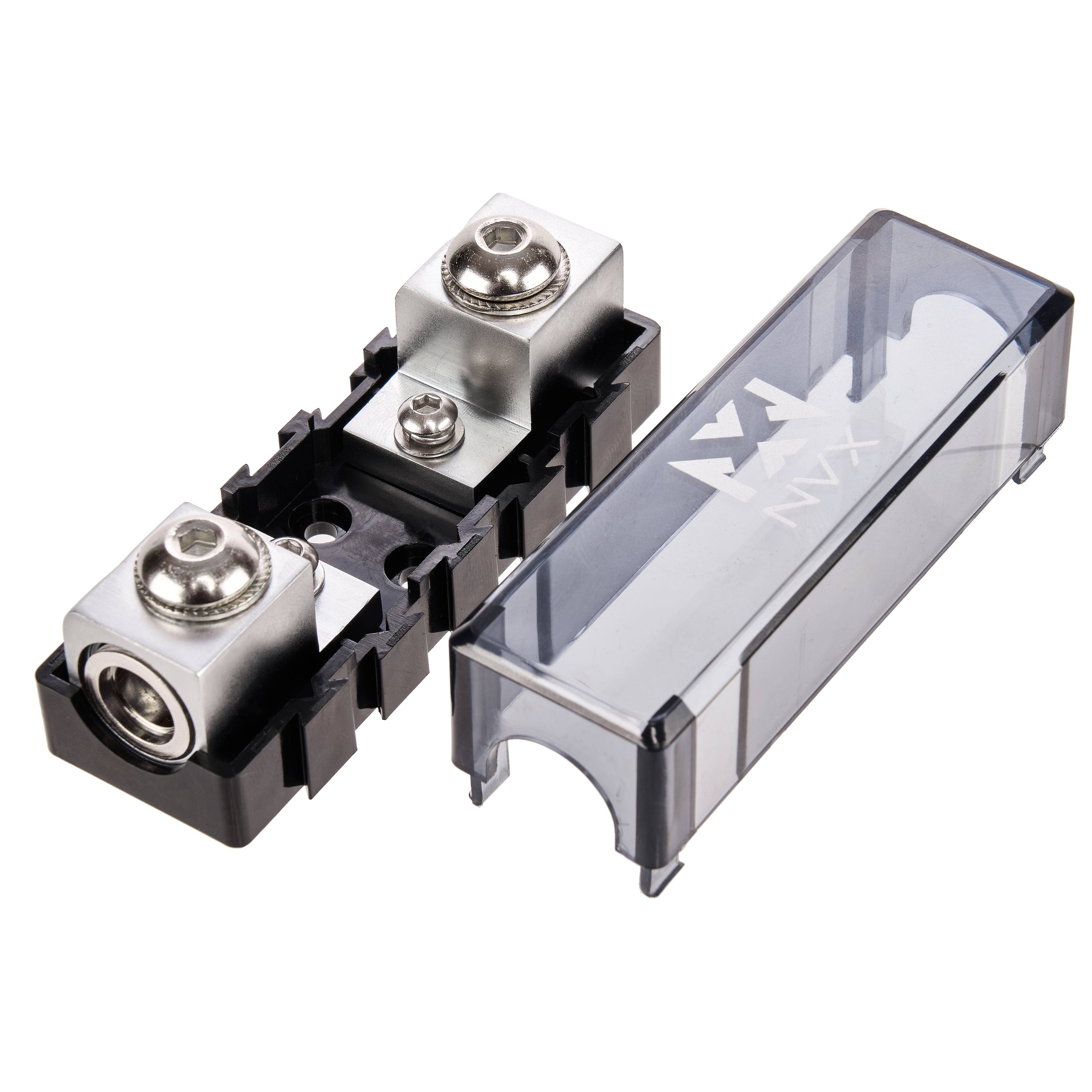 NVX XFMANL 0 to 4 Gauge Stackable Modular ANL Fuse Block Connecting Modular ANL Fuse Holder for 0 to 4 Gauge Wire.