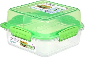 Sistema To Go Lunch Stack Square Lunch Box 1,24 L Minty Teal