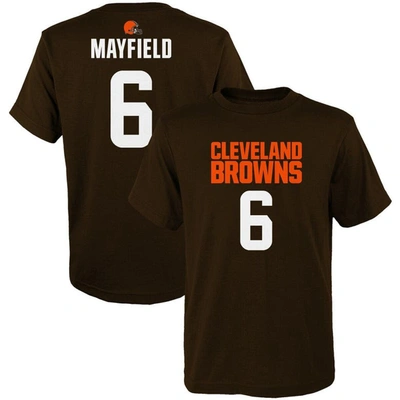 Baker Mayfield Youth Cleveland Browns Mainliner Player Name & Number T-Shirt