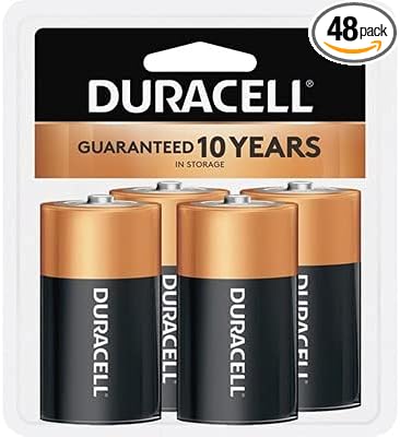 Duracell Coppertop Alkaline Batteries, D - 4 Pack