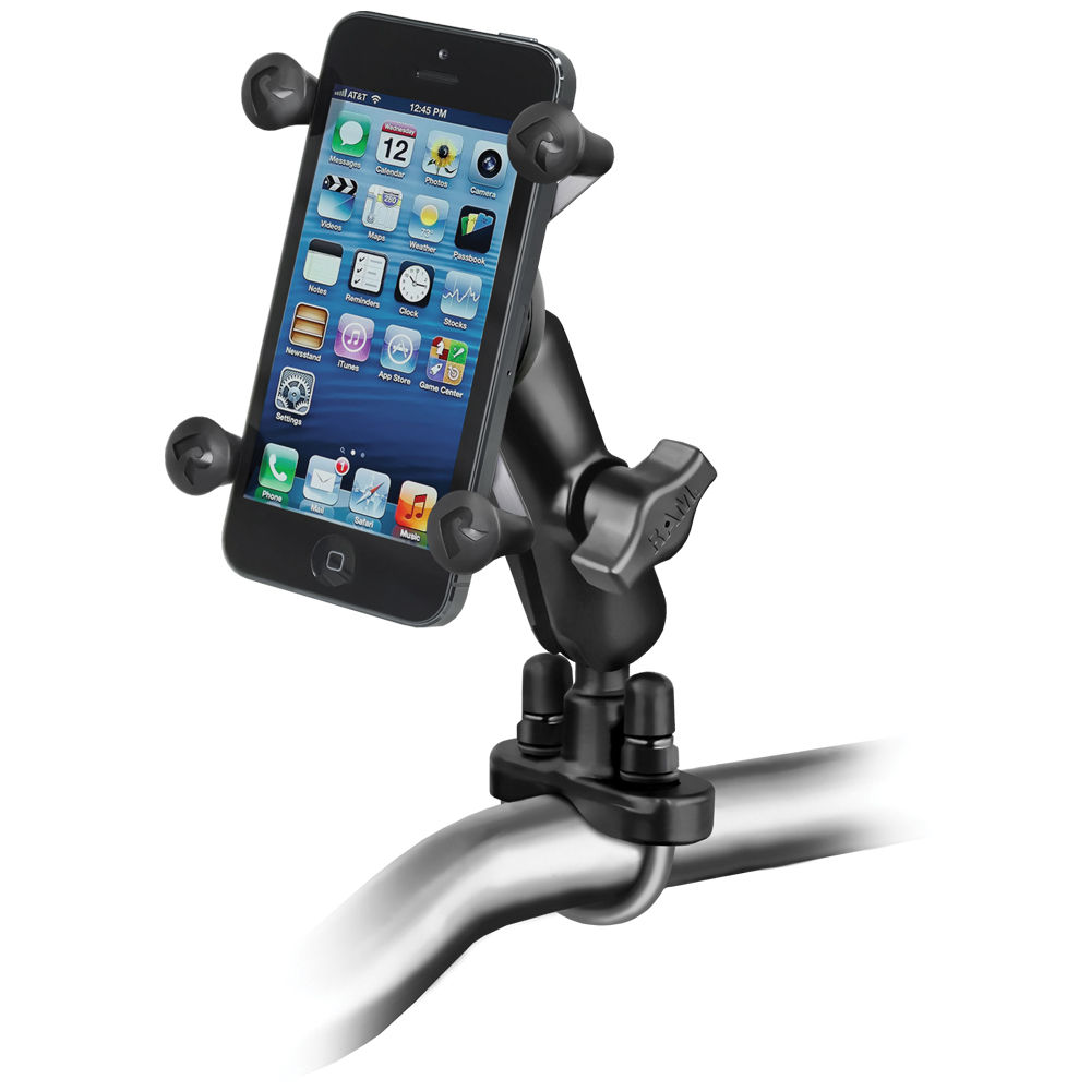 RAM Mounts X-Grip Phone Mount with Handlebar U-Bolt Base RAM-B-149Z-UN7U , Medium Arm for Motorcycle, ATV/UTV, Bike