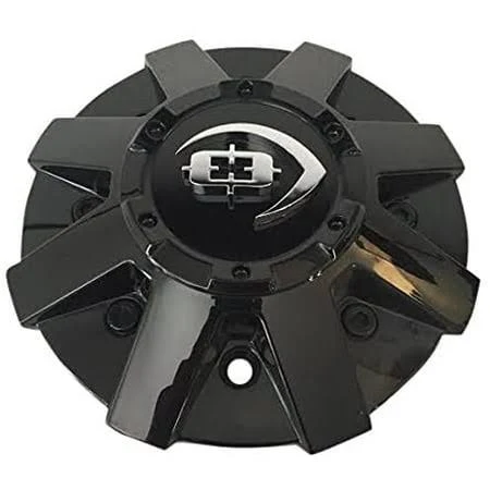 Vision Gloss Black 8 Lug Wheel Center Cap C420GB-8