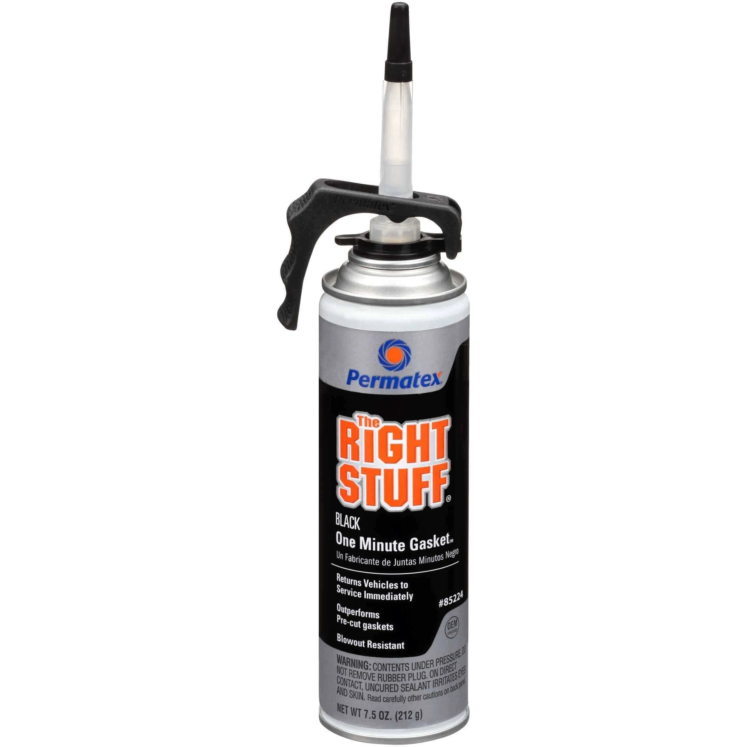 Permatex The Right Stuff Black Powerbead 1 Minute Gasket Maker- 7.5oz Applicator Can (85224)