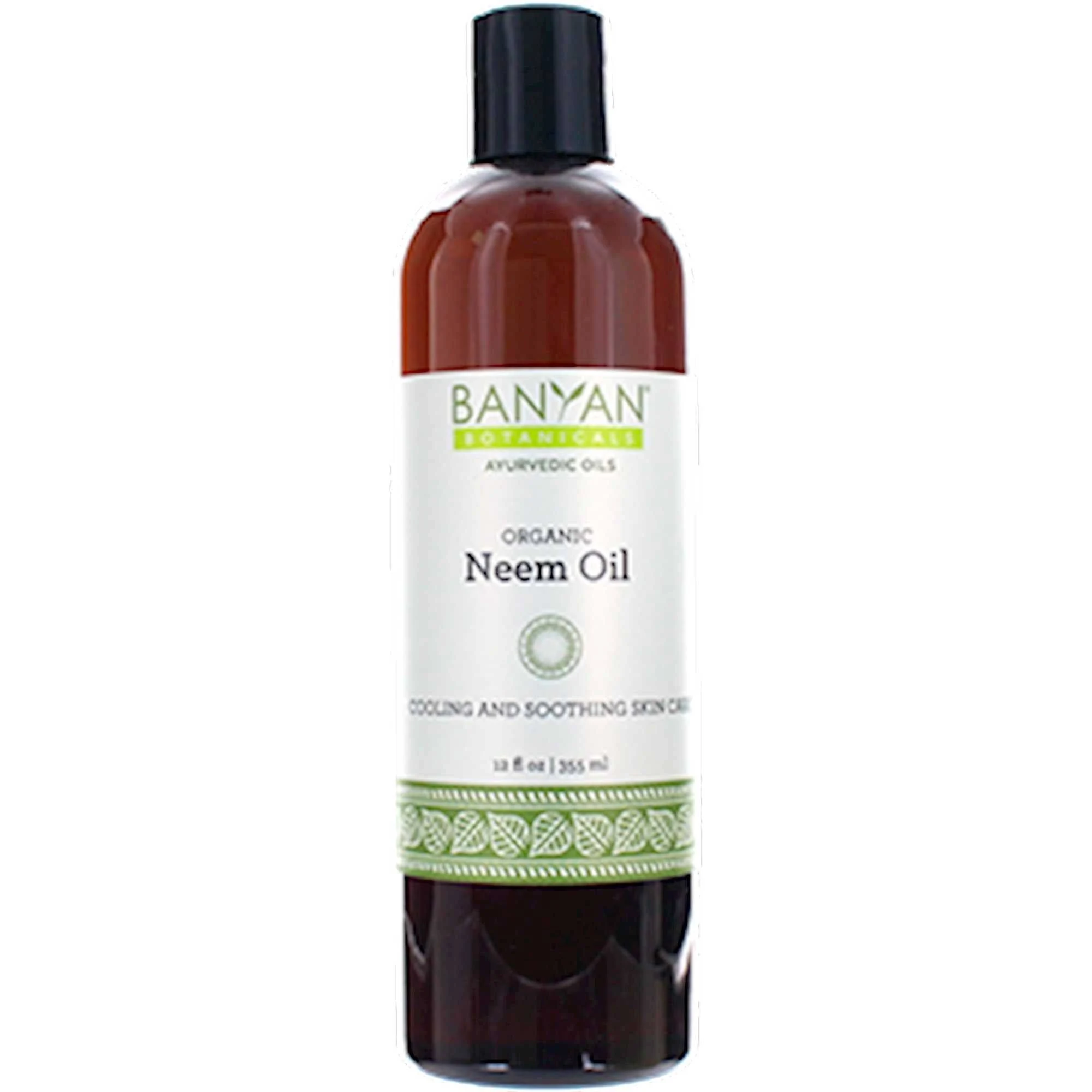 Banyan Botanicals Neem Oil – Pure & Organic Neem Oil – Traditional Ayurvedic Neem Oil That Cools & Soothes – Supports Healthy Skin, Hair, Nails & More – 12oz. – Non GMO Sustainably Sourced Vegan