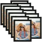 12 Pack 8 x 10 Picture Frames, Black Photo Frames Bulk for Wall or Tabletop