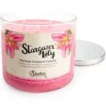 Stargazer Lily Highly Scented Natural 3 Wick Candle, Essential Fragrance Oils, 100% Soy, Phthalate & Paraben Free, Clean Burning, 14.5 Oz.