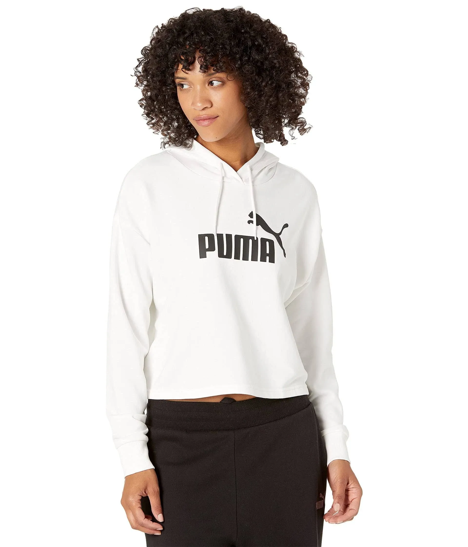 PUMA Women's Essentials Cropped Logo Fleece Hoodie