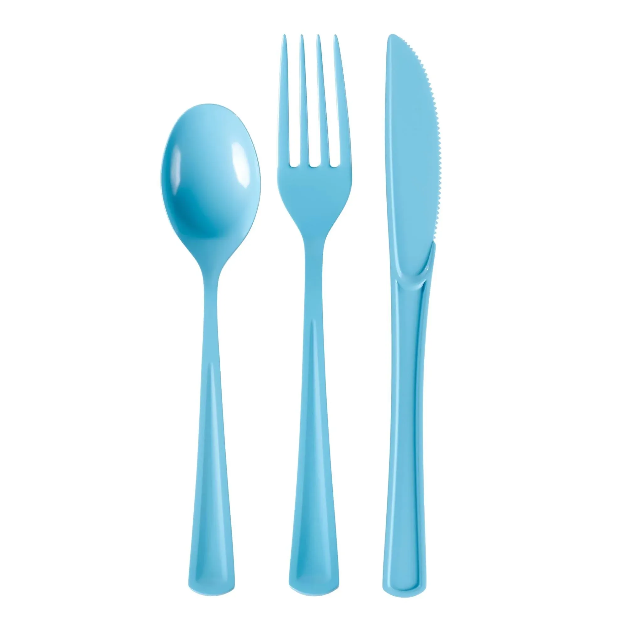 150 Pack Light Blue Plastic Cutlery Set, Plastic Silverware Heavy Duty, Plastic Utensil Sets, 50 Plastic Forks 50 Plastic Spoons 50 Plastic Knives Disposable Cutlery Set For Party Supplies Exquisite