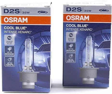 2x Original Osram Xenon Burner Bulb D2S 5500K Cool Blue Intense 66240CBI #87