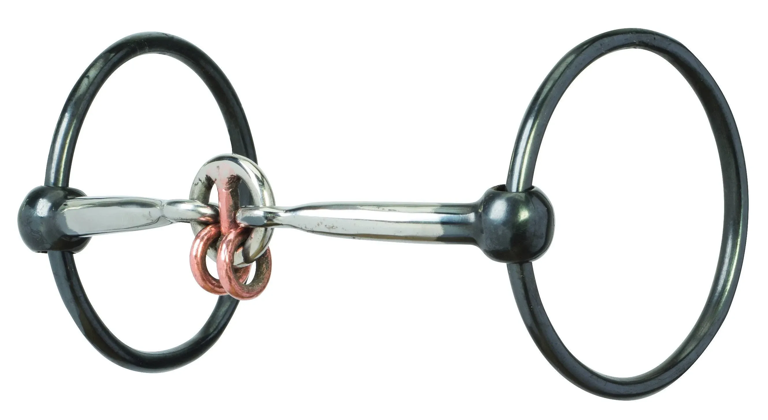 Weaver Leather Ring Snaffle Bit Black Steel, 5