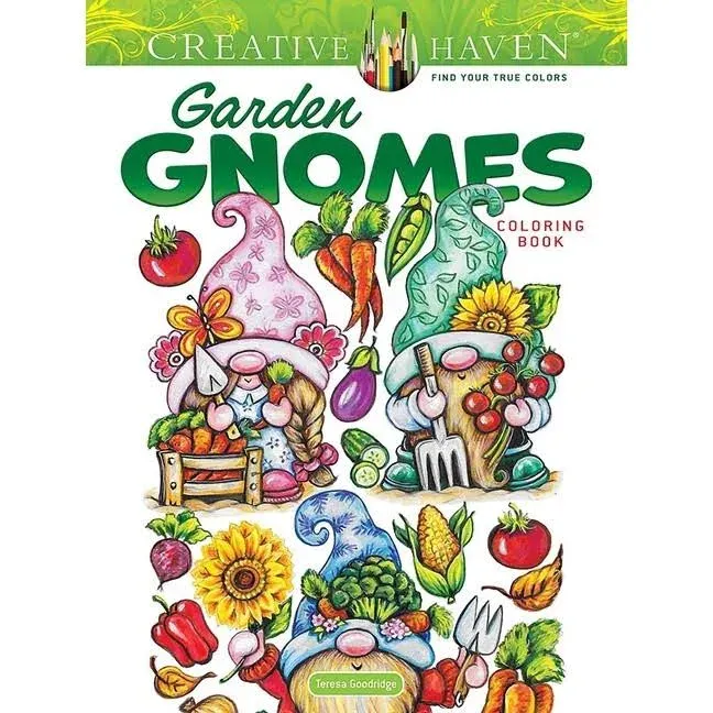 Creative Haven Garden Gnomes Coloring Book (Adult Coloring Books: Fantasy)