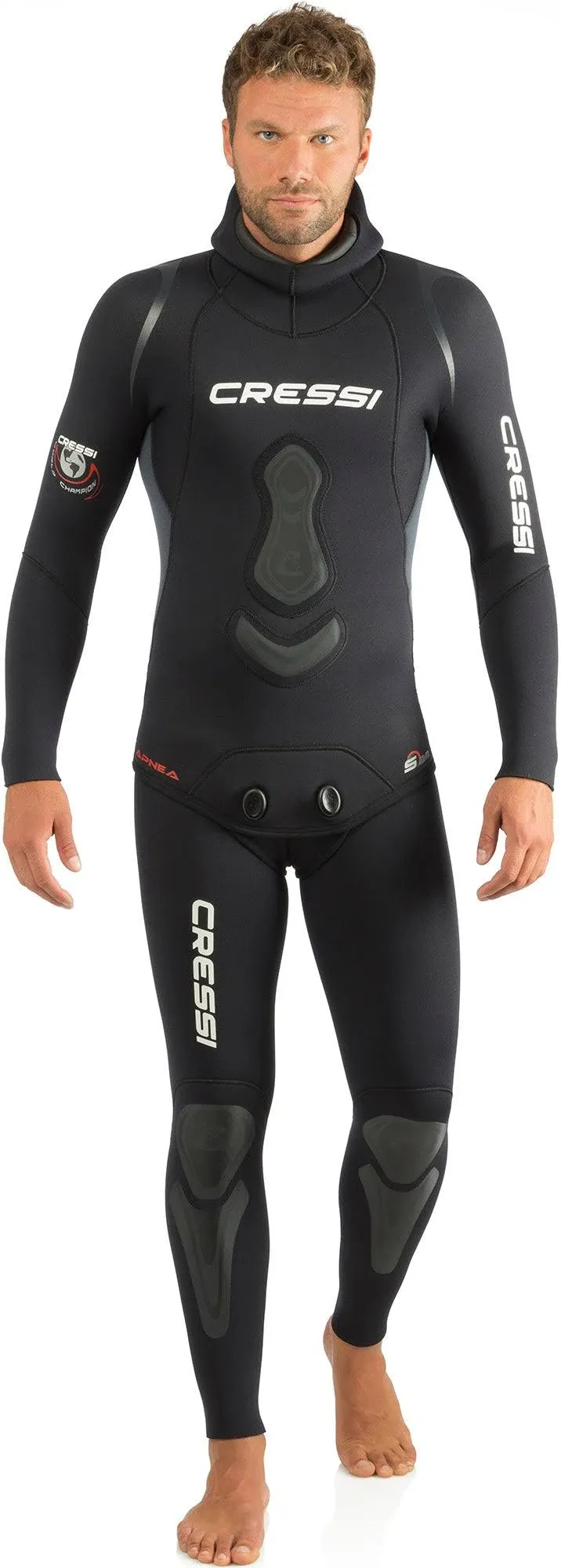 Cressi 5mm Apnea Two Piece Wetsuit - Black - Swimoutlet.com