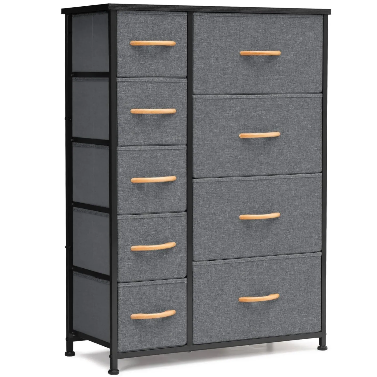 Crestlive Products Vertical Dresser Storage Tower - Sturdy Steel Frame Wood Top ...