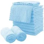 Microfiber Facial Cloths Fast Drying Washcloth 12 Pack - Premium Soft Makeup Remover Cloths - Aquamarine