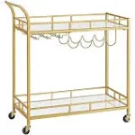 Home Bar Serving Cart Gold