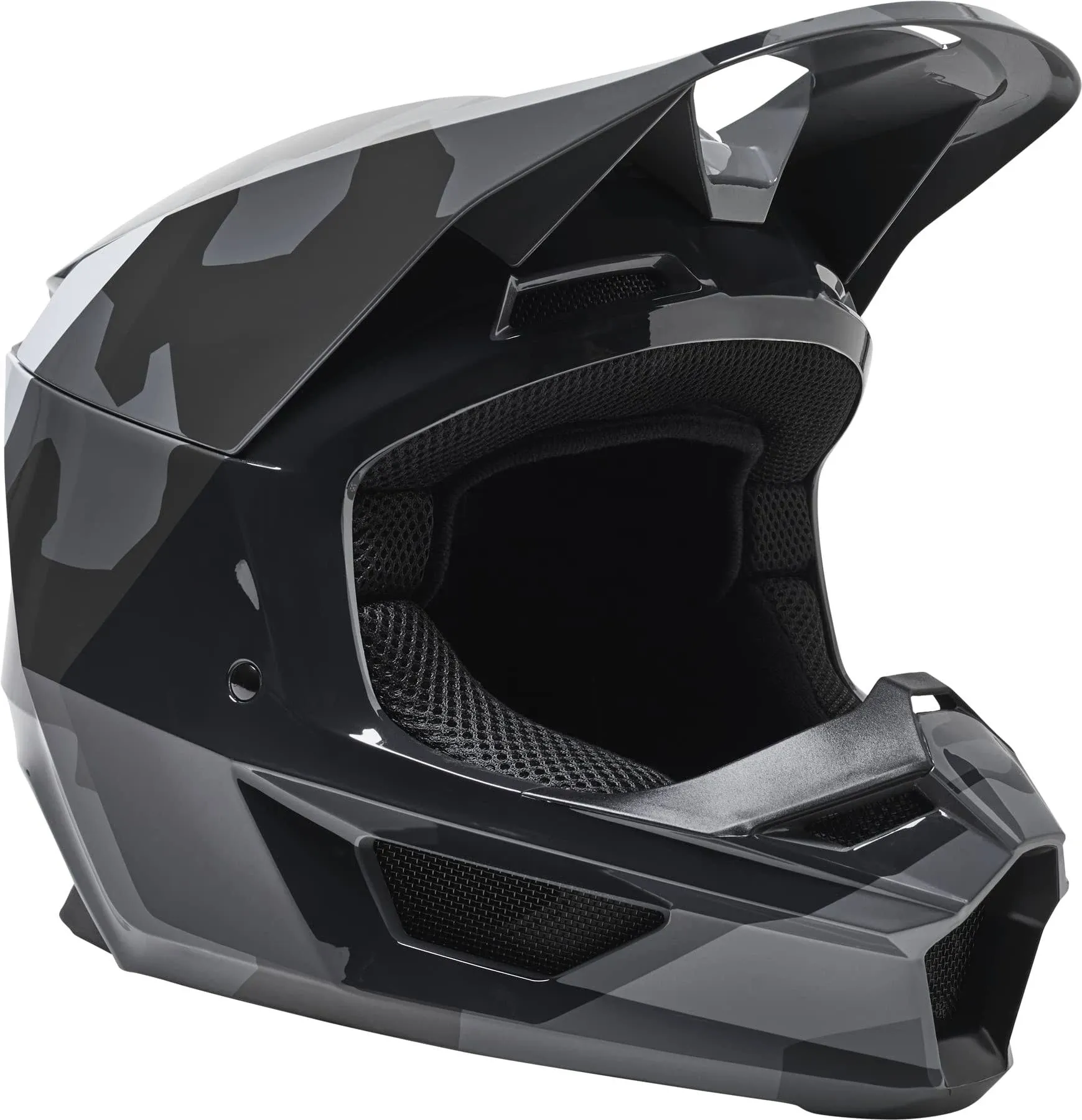 Fox Racing V1 Bnkr Helmet (Black Camo, XX-Large)