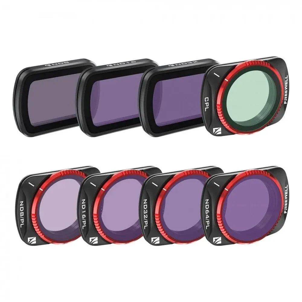 Freewell 8Pack All Day QuickSwap ND/PL, ND, CPL Filter Kit for Osmo Pocket 3 ...