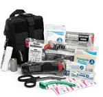 Scherber Premium IFAK Kit Trauma Pack | HSA/FSA Approved | Fully Stocked MOLLE Pouch w/CAT Tourniquet, HyFin Chest Seal, & Israeli Bandage | Trauma Kit for Gunshot, Bleeding, Major Wound Care (Black)