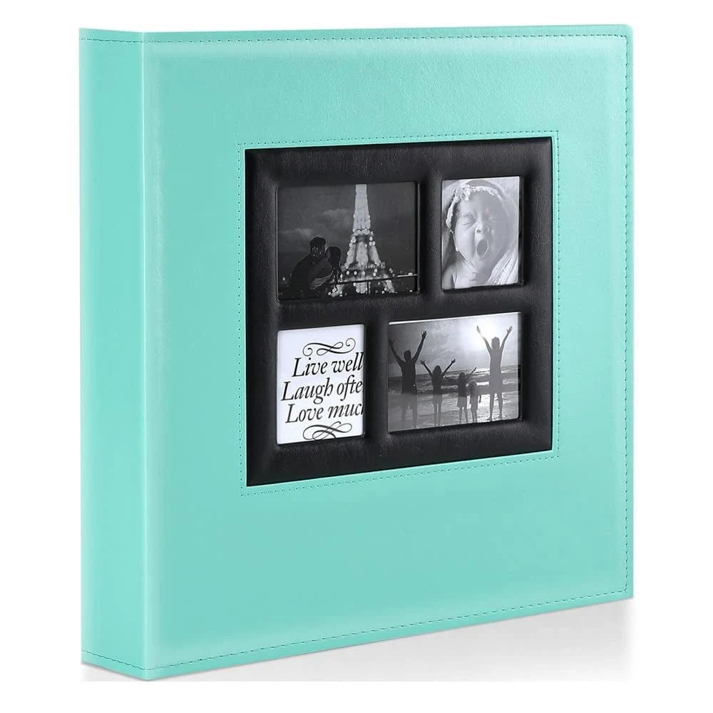 Ywlake Photo Album 4x6 500 Pockets Photos, Extra Large Capacity Family Wedding Picture Albums Holds 500 Horizontal and Vertical Photos Pictures Teal