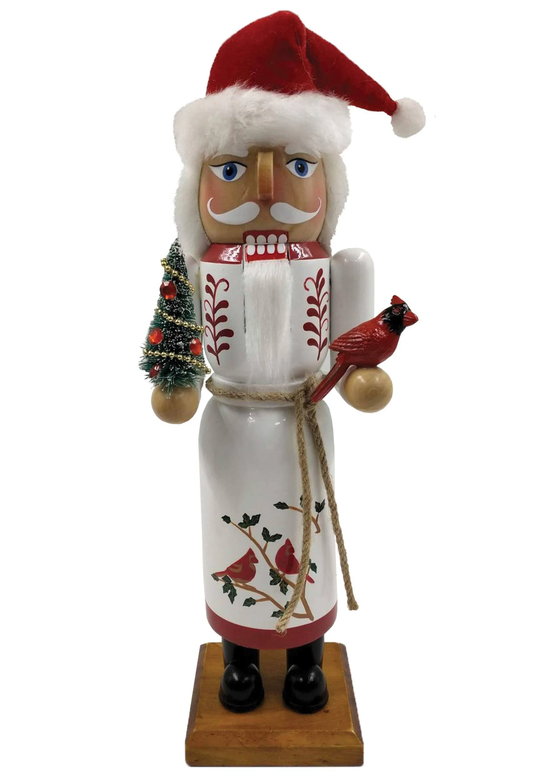 14 inch Cardinal Claus Nutcracker - green