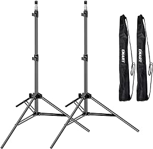 EMART 7 ft Light Stand for Photography, Portable Photo Video Tripod Stand, Lighting Stand with Carry Case - 2 Pack