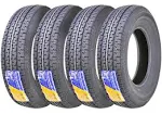 Grand Ride Set of 4 Free Country ST205/75R15 Premium Trailer Tires 205 75 15 8-Ply Load Range D w/Scuff Guard 8mm Tread Depth