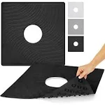 Vive Shower Mat - 22" by 22" Square Non Slip Large Bath Mat for Bathtub - Patented Design - Suction Cup Traction Skid Pad for Stalls Floors Tub - Textured Rubber with Drain Hole