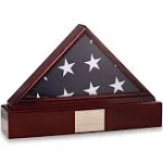 Custom Personalized Veteran American Burial Flag Display and Urn, Holds 5ft by 9 ...