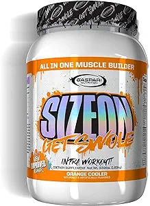 Gaspari Nutrition SizeOn, The Ultimate Hybrid Intra-Workout Amino Acid & Creatine Formula, Increased Muscle Volume & Muscle Recovery (3.59 Pound, Orange Cooler)