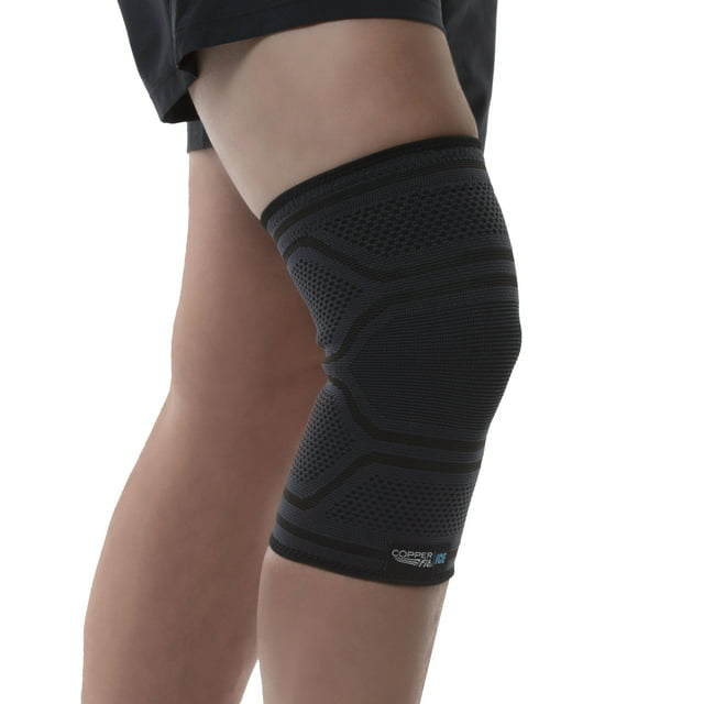 Copper Fit® Ice Knee Compression Sleeve Infused with Menthol, 2XL, Black, 1-Pack, FSA HSA Eligible