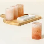 The Spice Lab Tequila Shot Glasses - Pink Himalayan Salt Tequila Shot Glasses - 4 Pack w/Tray - Just Pour, Shoot and Bite a Lime - Natural – Perfect for your Bar