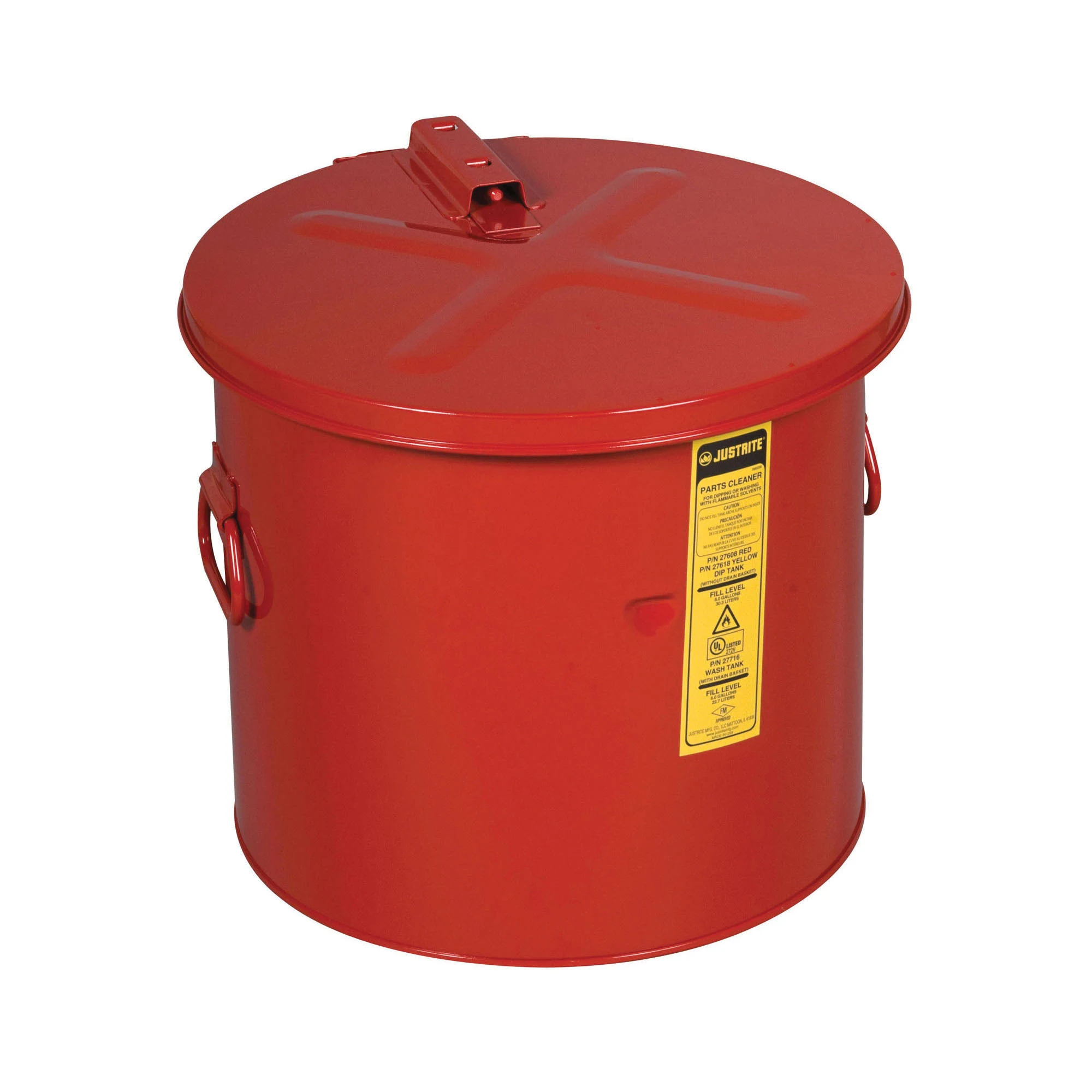 8 Gallon Capacity, Coated Steel, Red Dip Tank