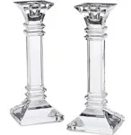 Pair Waterford Marquis Treviso 8” Crystal Candlesticks Candle Holders New Box