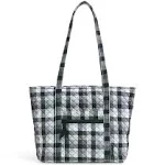 Vera Bradley Women&#039;s Cotton Small Vera Tote Bag Kingbird Plaid One Size