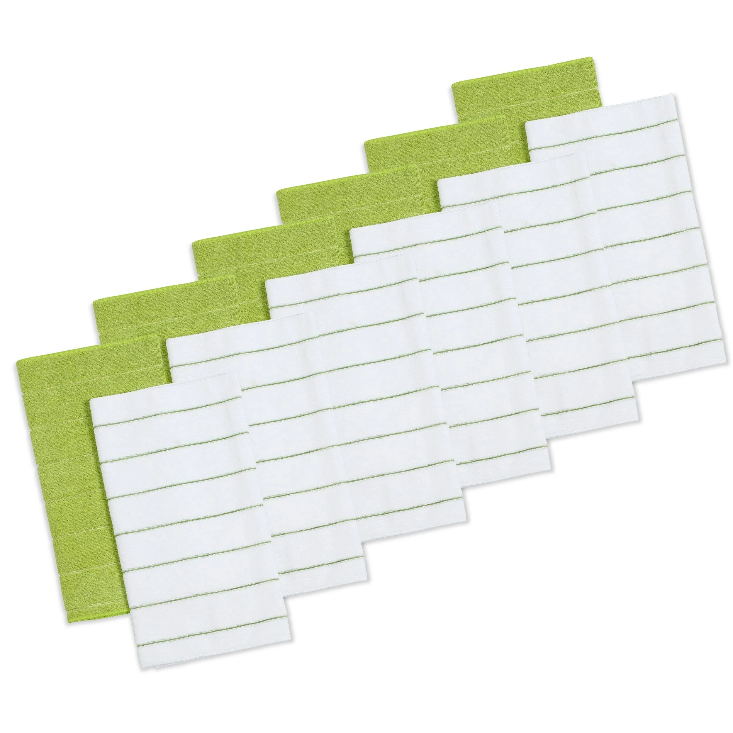 Simpli-Magic 79292 Microfiber Kitchen Towels, Lime/White, 15"x25", 12 Pack