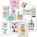 Simple Wishes Birthday Greeting Cards Value Pack - Set of 20 (10 designs), Large 5" x 7", Happy Birthday Card Assortment Set