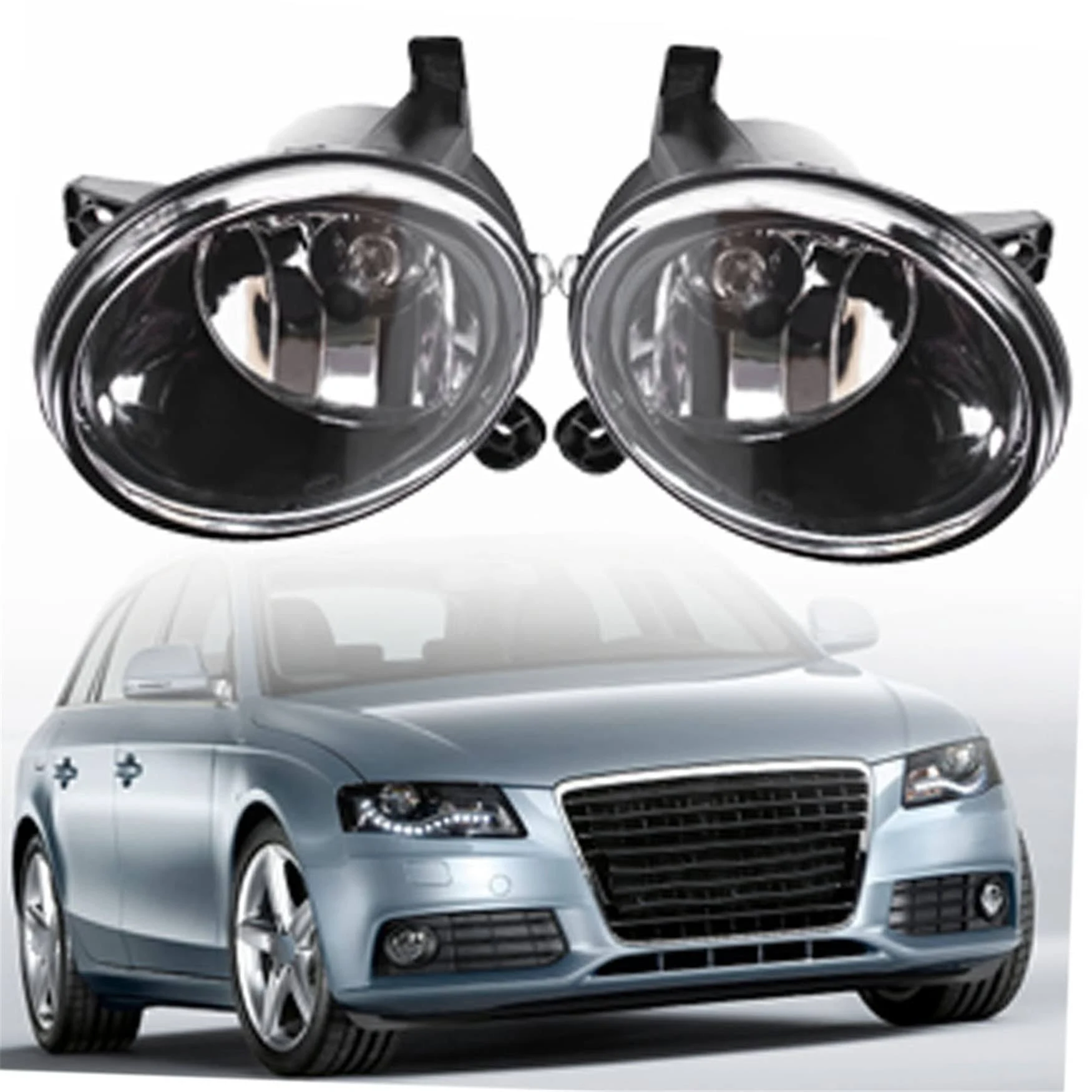 WFLNHB 1 Pair Fog Lights Replacement for A4 S4 B8 2009-2012 with Bulbs Driving Lamps Fog Lights Driver and Passenger Side